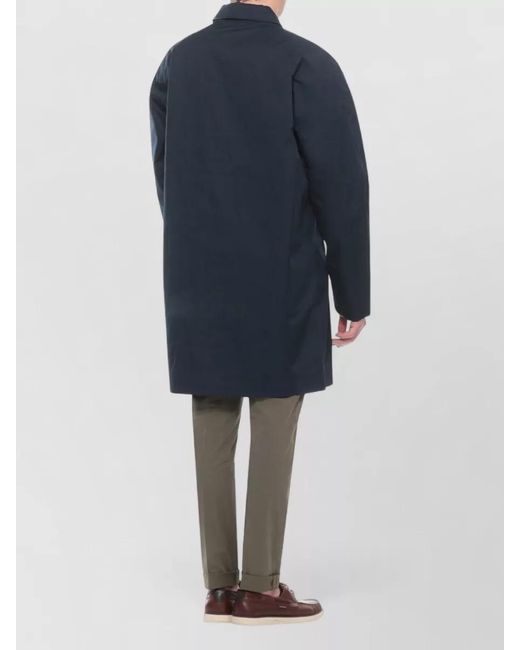 Barbour Blue Jacket Collar Neckline Long Sleeves Waterproof for men