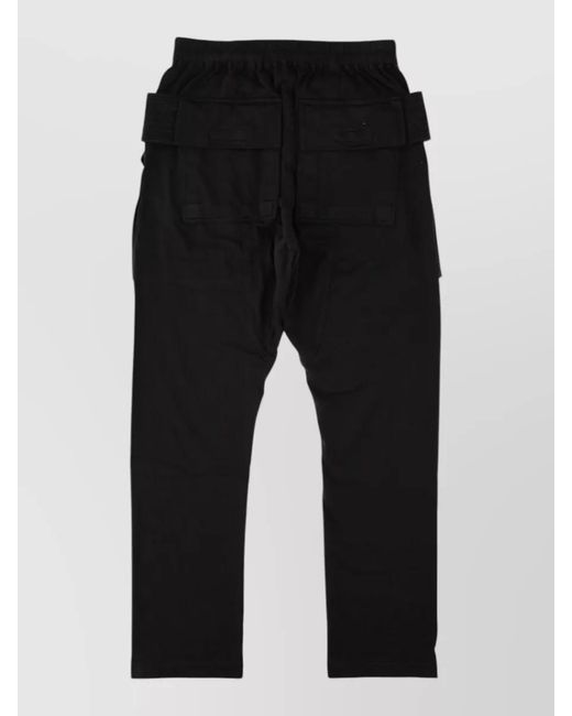 Rick Owens Black Cotton Wide-Leg Pants for men