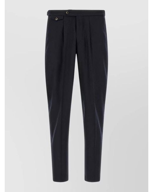 PT Torino Blue Cashmere Tailored Trousers for men