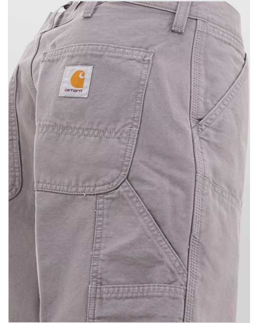 Carhartt Gray Cotton Double Knee Cargo Shorts for men