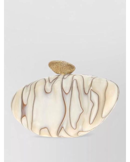 Benedetta Bruzziches Natural Armonia Clutch Bag Printed Pvc Design