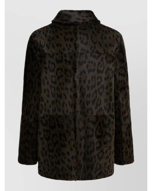 FURLING BY GIANI Black Leather Coat