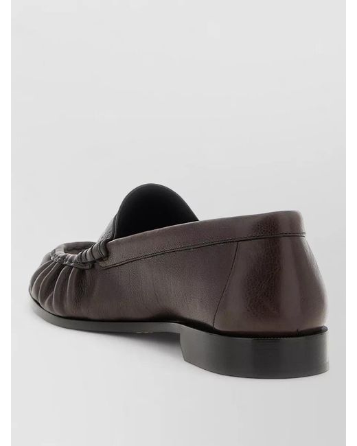 Saint Laurent Black Leather Loafers for men