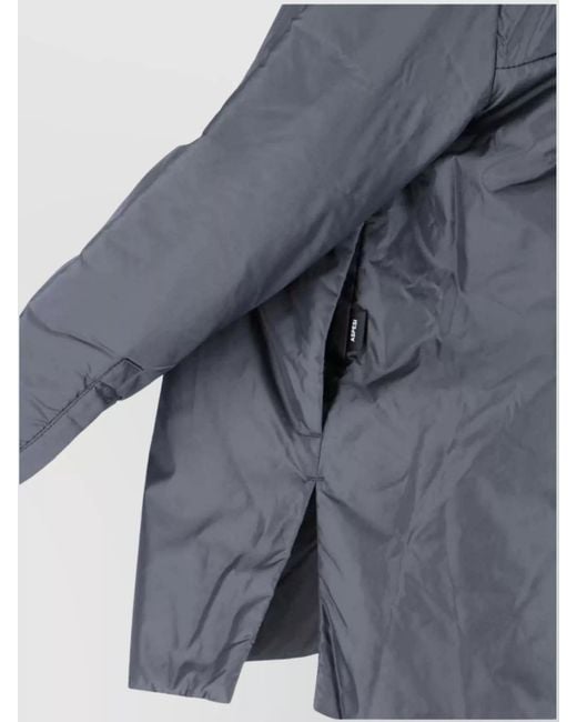 Aspesi Blue Relaxed Fit Jacket With Hood And Slits