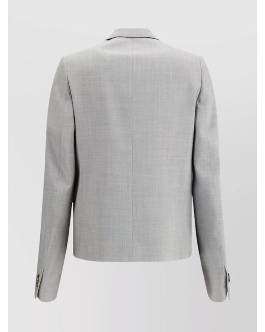 Loewe Gray Wool Single-Breasted Blazer