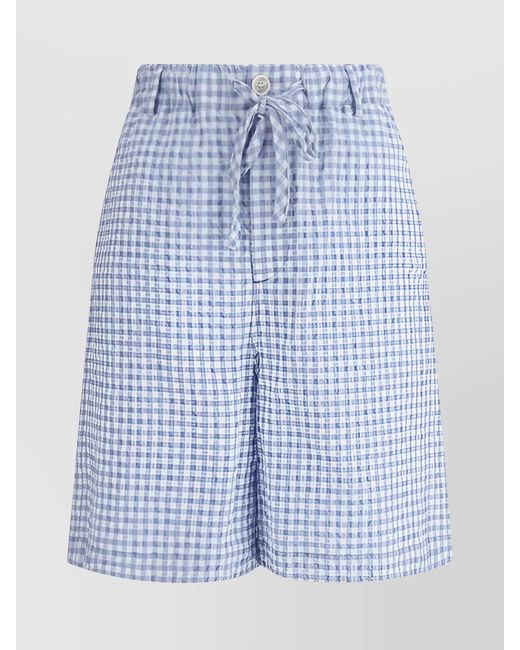 Marni Blue Checked Bermuda Shorts for men