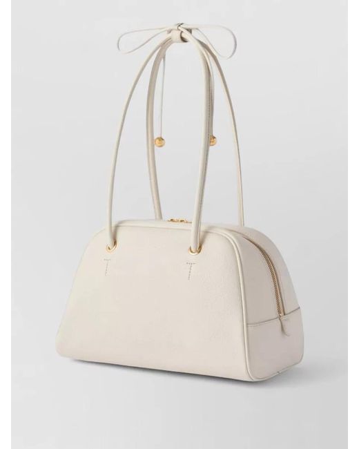 Furla Natural Shoulder Bag Tone Hardware Top Handle