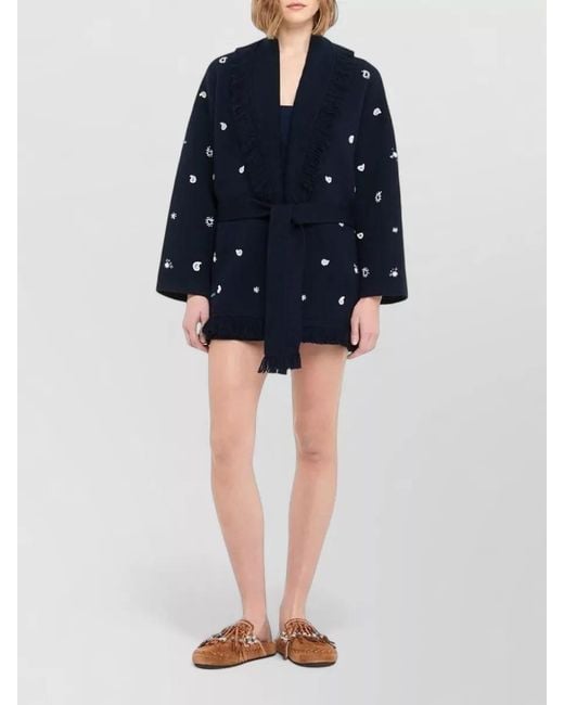 Alanui Blue Cashmere Cardigan