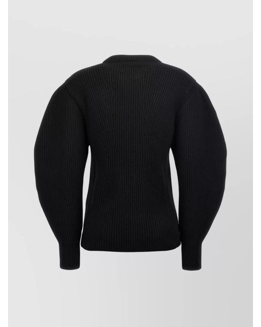 Jil Sander Blue Ribbed Wool Jumper