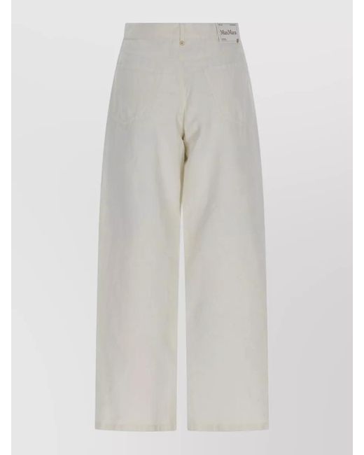 Max Mara White Straight-Leg Jeans
