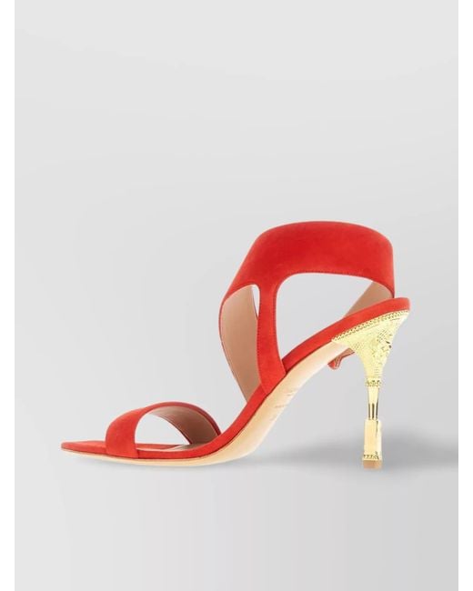 Balmain Red High Heel Sandals