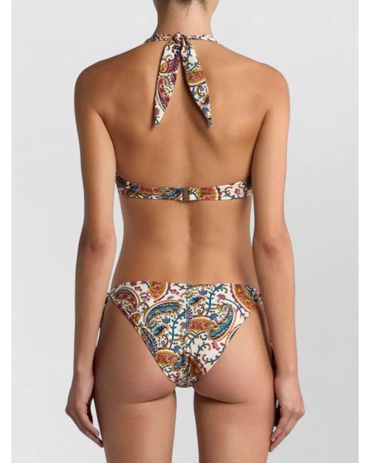 Etro Gray Printed Halterneck Bikini