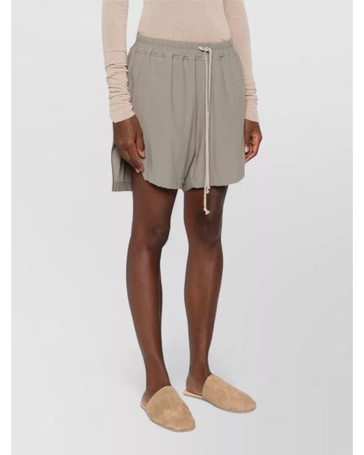 Rick Owens Gray Relaxed Fit Boxers Lightweight Fabric Side Slits