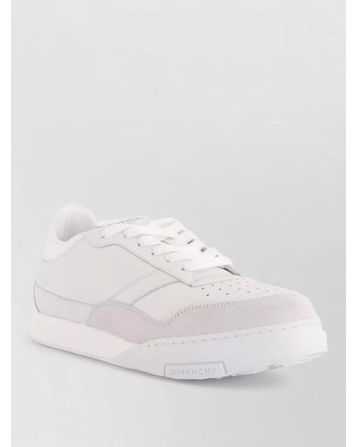 Givenchy White Calf Leather Low-Top Sneakers for men