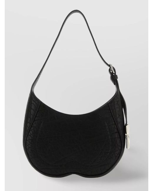 Burberry Black Small Calf Leather Shoulder Bag