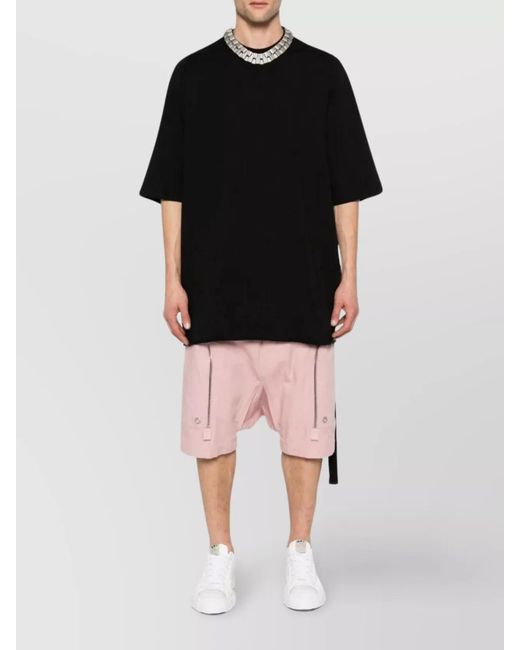 Rick Owens Black Short-Sleeve Cotton T-Shirt for men