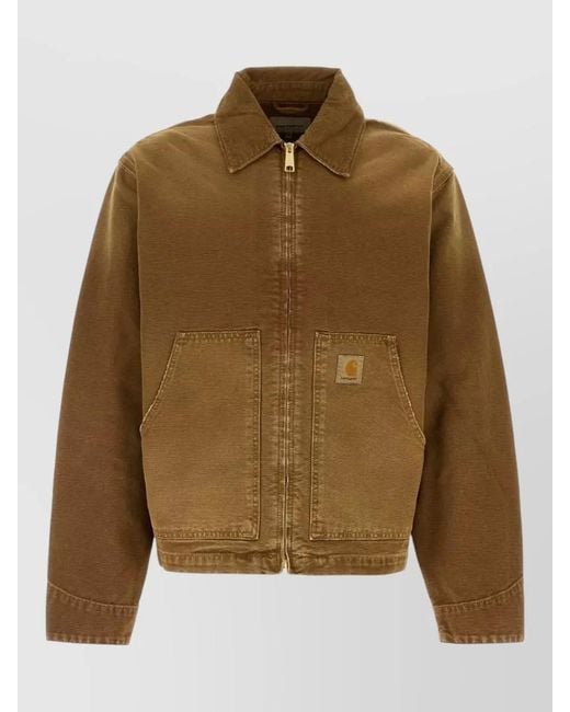 Carhartt Natural Denim Og Arcan Jacket Buttoned Cuffs for men