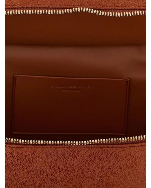 Stella McCartney Brown Vanity Falabella Crossbody Clutch Bag Chain