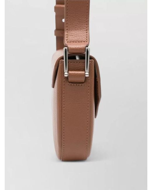 Emporio Armani White Leather Crossbody Bag Adjustable Shoulder Strap