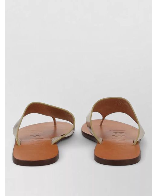 Manebí Multicolor Leather Thong Sandals Open Toe Flat