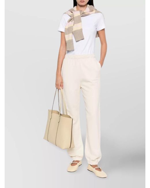 Pinko White Cotton Logo T-Shirt