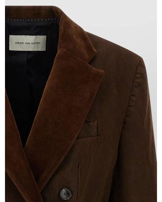 Dries Van Noten Brown Befya Blazer Double Breasted Tailoring Jacket