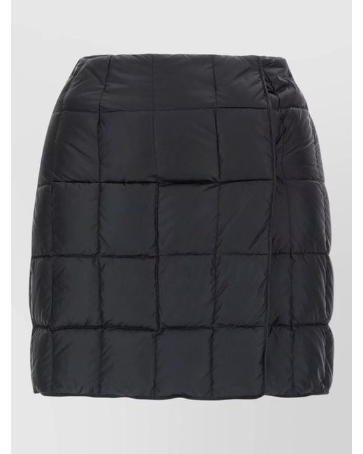Ienki Ienki Black High Waisted Quilted Padded Mini Skirt