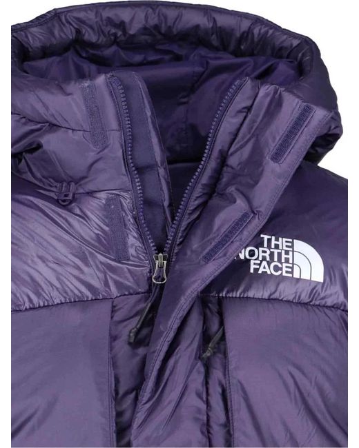 The North Face Blue Hooded Coat Padded Design Side Zipper Pockets