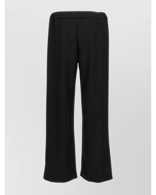 Wales Bonner Black Wool Wide-Leg Trousers