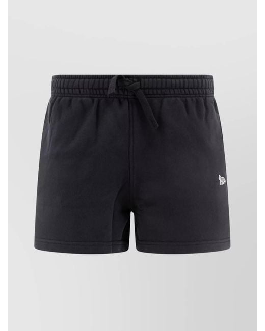 Maison Kitsuné Blue Elastic Waistband Comfortable Shorts