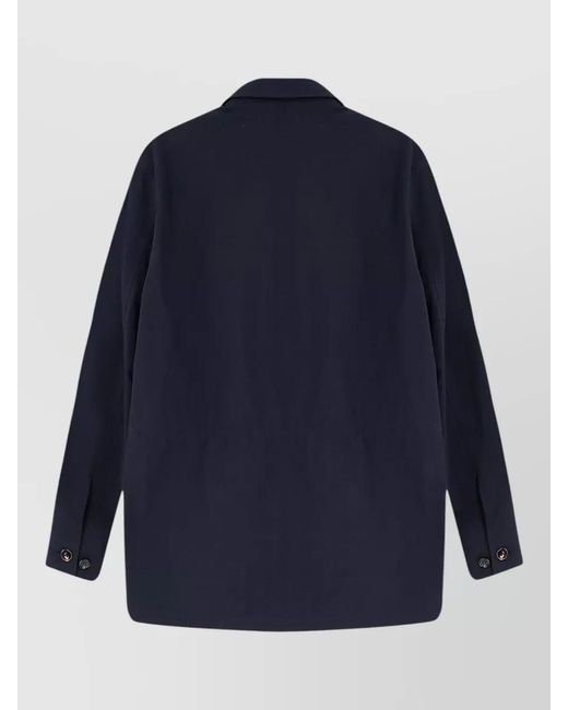 Burberry Blue Bradmore Nylon Field Jacket Long Sleeves for men