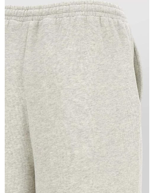 ROTATE BIRGER CHRISTENSEN White Fleece Lounge Pants Elastic Waistband Side Pockets