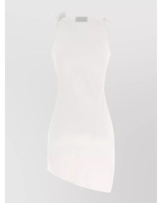 Coperni White Asymmetric Mini Dress
