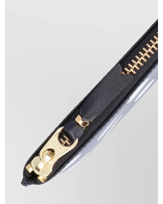 Comme des Garçons Blue Polka-Dot Leather Purse
