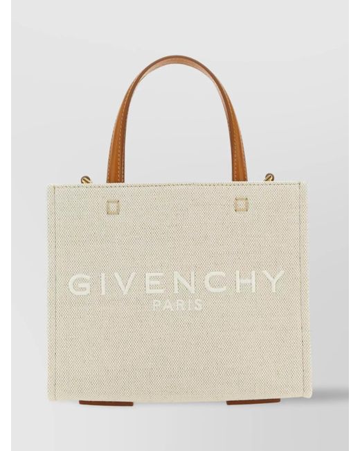 Givenchy Natural Small Canvas G-Tote Handbag With Top Handles