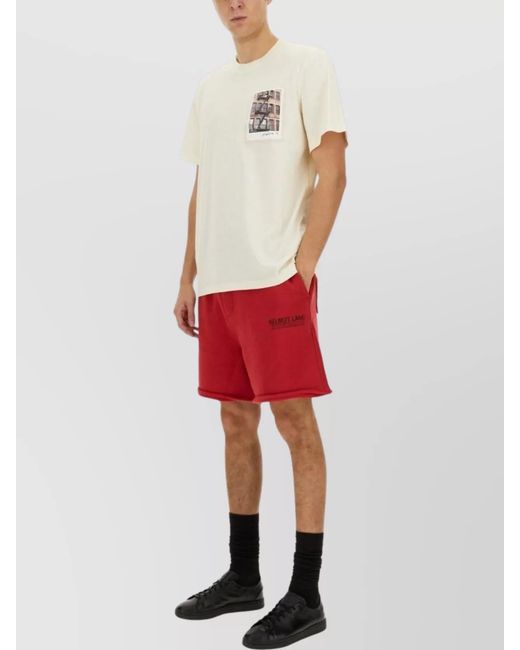 Helmut Lang Red Printed T-Shirt for men