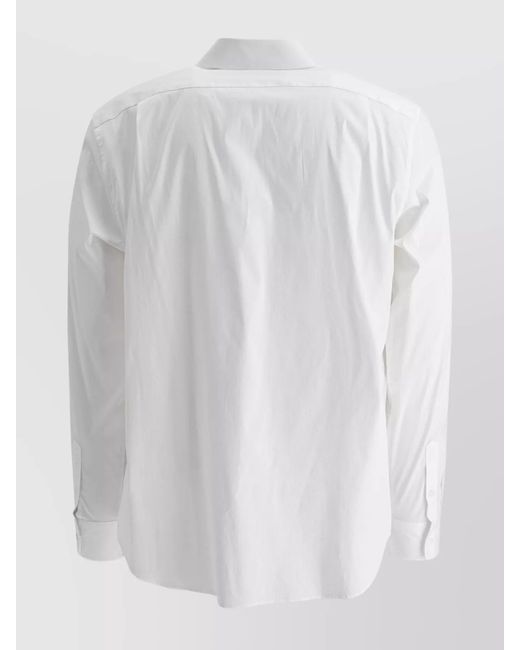 Vince White Cotton Poplin Shirt for men