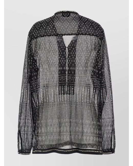 Isabel Marant Gray Metallic Nickie Blouse