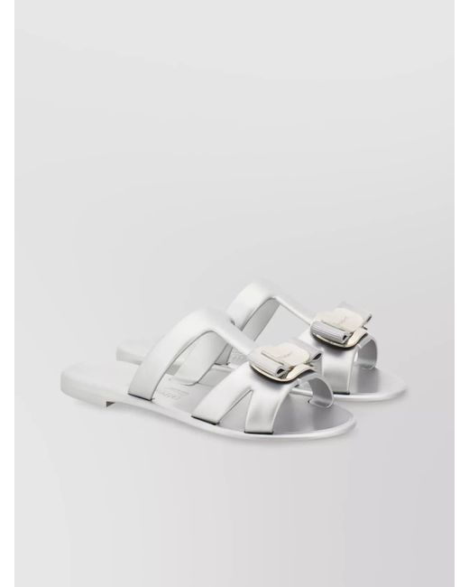 Ferragamo Multicolor Rubber Flat Slide Sandals