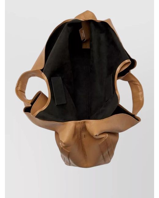 Maison Margiela Brown Medium Tote Bag Soft Structure Handles