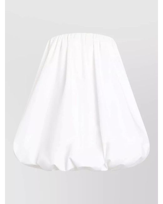 Patou White Strapless Knee Length Lightweight Beachwear Dress