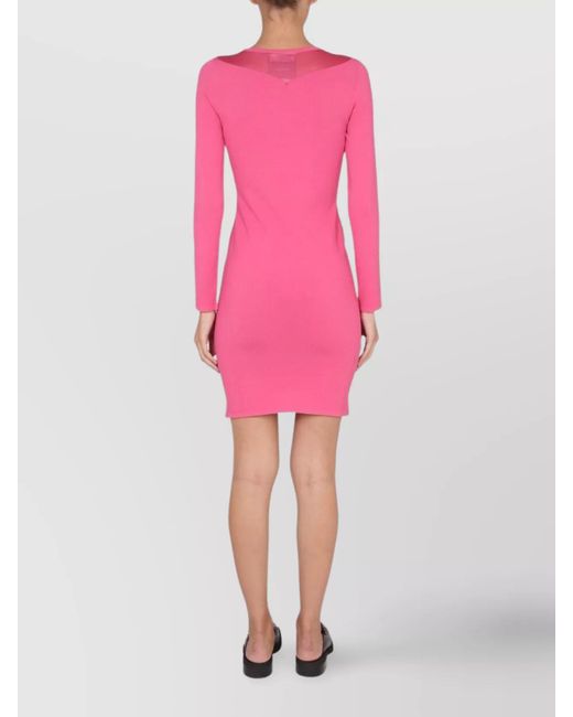 Moschino Pink Slim-Fit Mini Dress