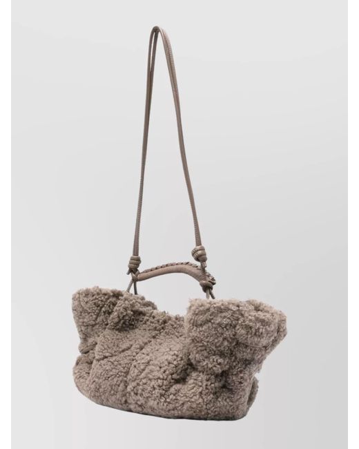 Hereu Natural Shearling Mini Shoulder Bag