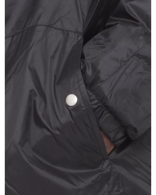 Rick Owens Black Cropped Jacket Elasticated Cuffs Side Pockets for men