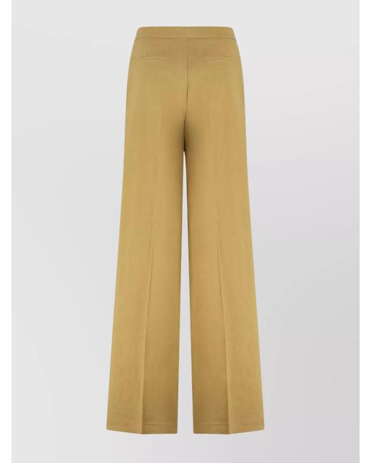 Pinko Natural Linen Wide-Leg Trousers