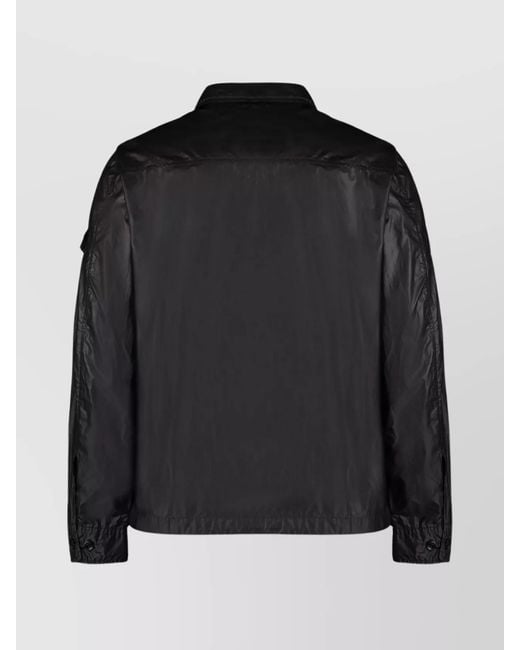 C P Company Black Technical Shirt Jacket for men