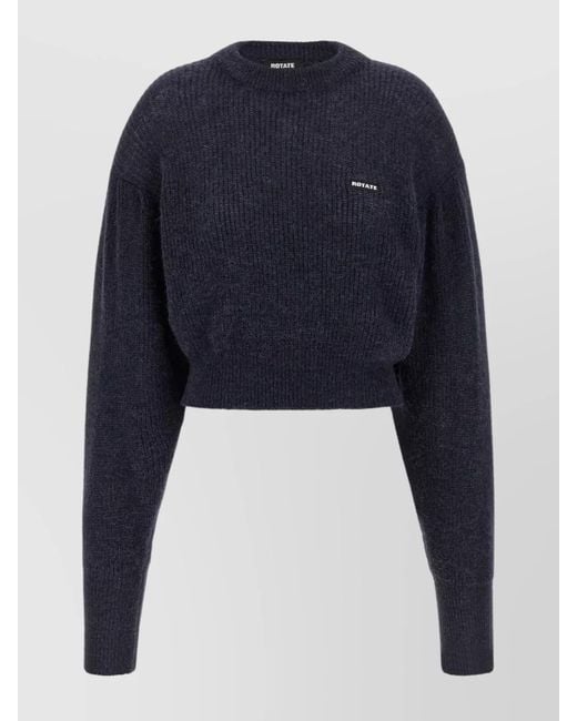 ROTATE BIRGER CHRISTENSEN Blue Alpaca Wool Knit Jumper