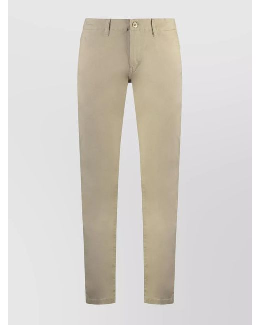 Dickies Natural Cotton Trousers With Pockets And Belt Loops for men
