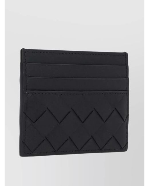 Bottega Veneta Black Leather Card Holder for men