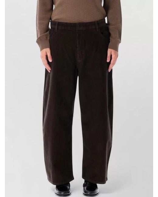 Studio Nicholson Black Cotton Wide-Leg Trousers for men